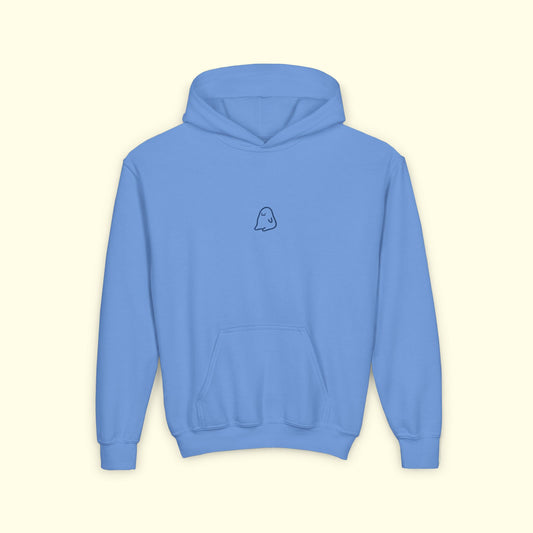 Kids Embroidered Mush Hoodie - Light Blue