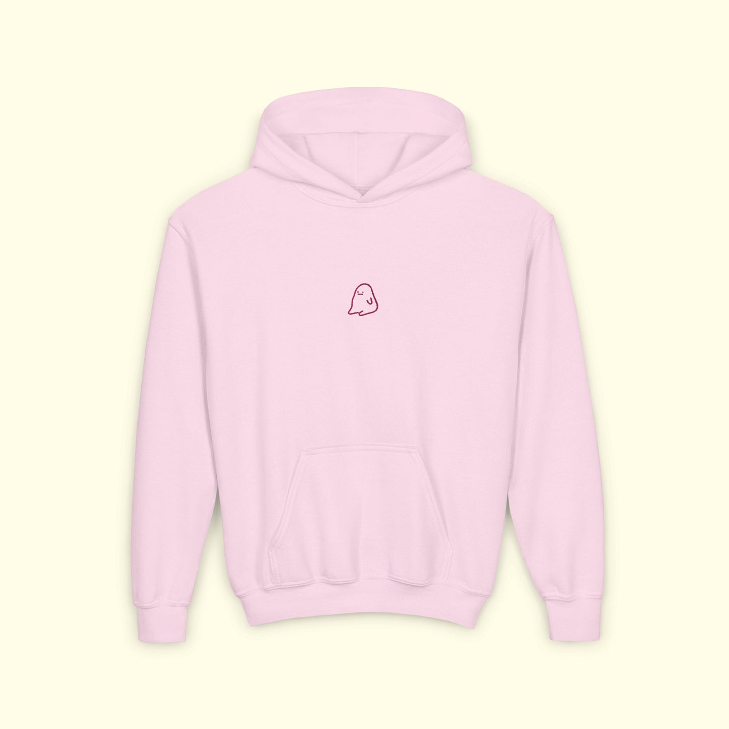 Kids Embroidered Mush Hoodie - Pink