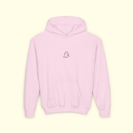 Kids Embroidered Mush Hoodie - Pink